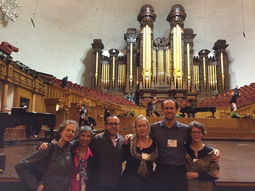 jeanine, Mary Lee, Rudy, Patricia, Reed and Tyyne, Mormon Tabernacle Church, 2015